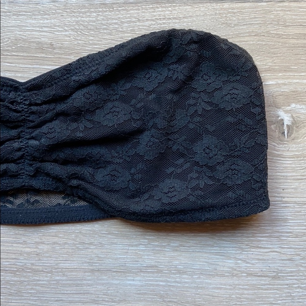 PINK Victoria’s Secret lace bandeau in black